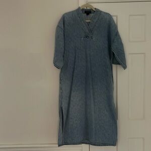 J. Peterman denim maxi/caftan, size XS